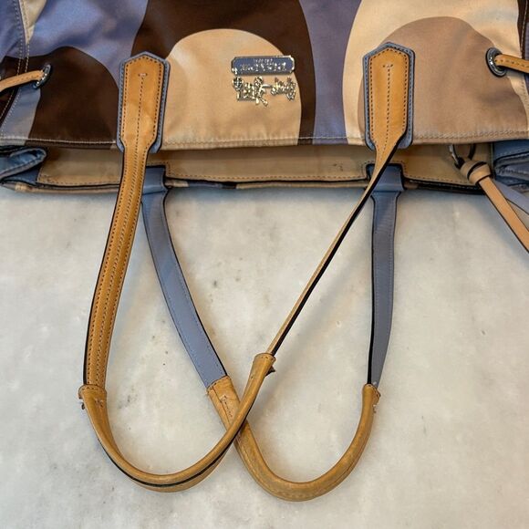 Coach Bag Purse Handbag Charlie Chelsea Sateen Scarf Print Colorful Tote Bag - Picture 11 of 16